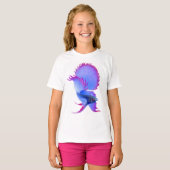 Blue Betta Fish Kinder Ringer T-Shirt (Voorkant volledig)