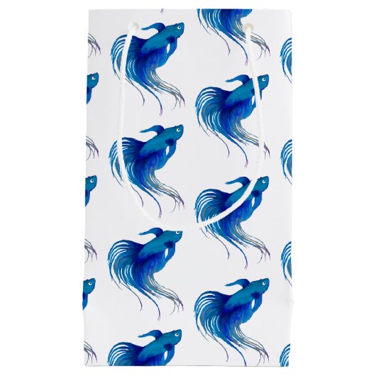 Blue Betta Fish Klein Cadeauzakje (Voorkant)