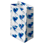 Blue Betta Fish Klein Cadeauzakje (Voorkant Gekanteld)