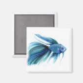 Blue Betta Fish Magneet (Voorkant / Achterkant)