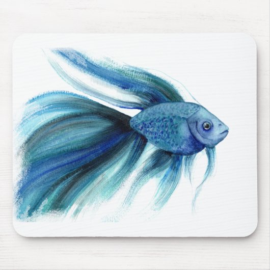 Blue Betta Fish Muismat (Voorkant)