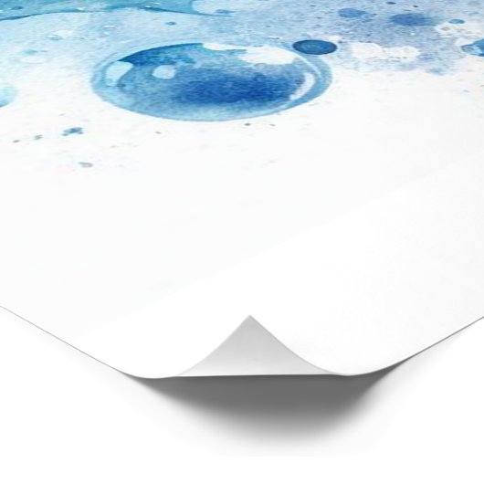 Blue Betta Fish no 1 Glanzend Poster (Hoek)