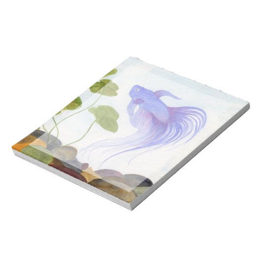 Blue Betta Fish Notitieblok (Linkerzijde)