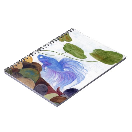 Blue Betta Fish Notitieboek (Linkerzijde)