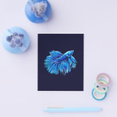 Blue Betta Fish on Navy |Lover Aquarium Flyer (Enkel)
