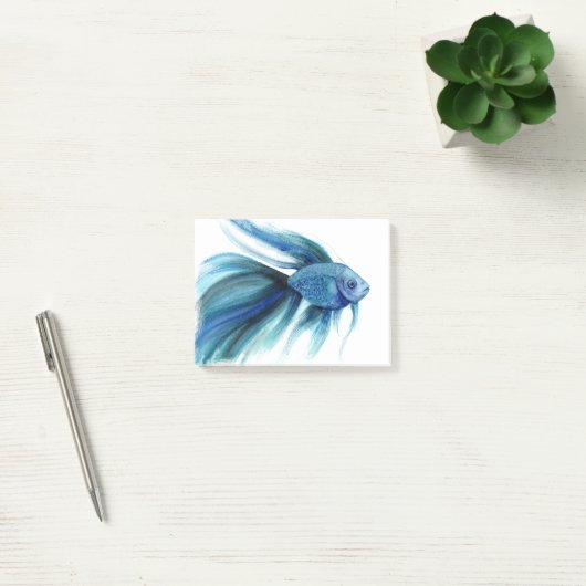 Blue Betta Fish Post-it® Notes (Kantoor)