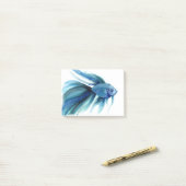Blue Betta Fish Post-it® Notes (Op bureau)