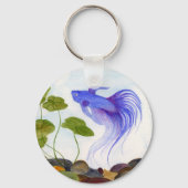 Blue Betta Fish Sleutelhanger (Voorkant)