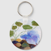 Blue Betta Fish Sleutelhanger (Voorkant)