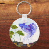Blue Betta Fish Sleutelhanger (Voorkant)