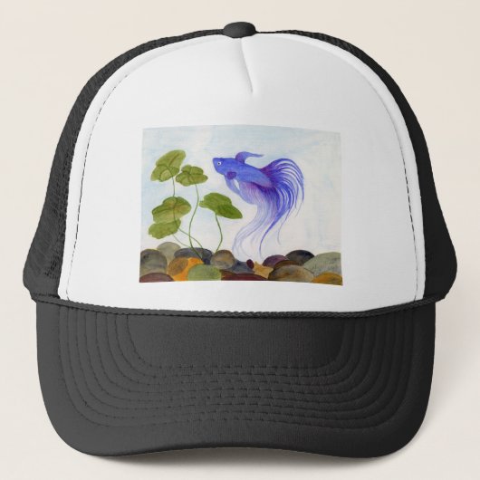 Blue Betta Fish Trucker Pet (Voorkant)