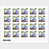 Blue Betta Fish Vierkante Sticker (Vel)