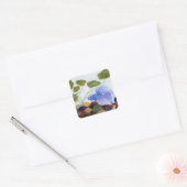 Blue Betta Fish Vierkante Sticker (Envelop)