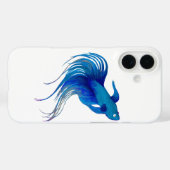 Blue Betta Fish Waterverf Case-Mate iPhone Case (Achterkant (horizontaal))