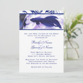 Blue Betta Fish Wedding Invitation Kaart (Staand voorkant)