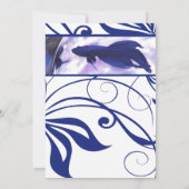 Blue Betta Fish Wedding Invitation Kaart (Achterkant)