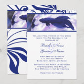 Blue Betta Fish Wedding Invitation Kaart (Voorkant / Achterkant)