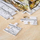 Blue Betta Splendens, Siamese Fighting Fish - Brid Legpuzzel (Zijkant)