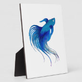 Blue Betta-Waterverf Fotoplaat (Zijkant)