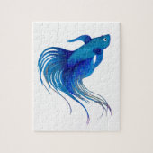 Blue Betta-Waterverf Legpuzzel (Verticaal)