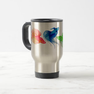 Blue Betta-Waterverf Reisbeker