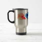 Blue Betta-Waterverf Reisbeker (Links)