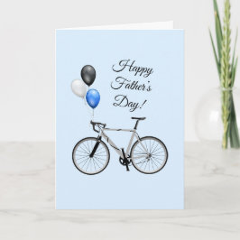 Blue Bicycle and Balloons Vaderdag Kaart