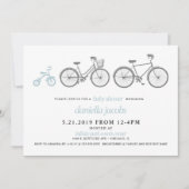Blue Bicycle Baby shower Kaart (Voorkant)
