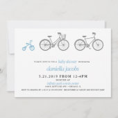 Blue Bicycle Baby shower Kaart (Voorkant)