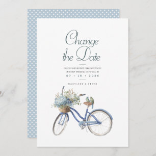 Blue Bicycle Bohemian Waterverf Bruiloft Save The Date