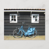 Blue Bicycle Dutch House in Holland Briefkaart (Voorkant)