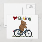 Blue Bicycle I Love Biking Tshirts and Gifts Briefkaart (Voorkant / Achterkant)