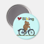 Blue Bicycle I Love Biking Tshirts and Gifts Magneet (Voorkant / Achterkant)