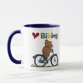 Blue Bicycle I Love Biking Tshirts and Gifts Mok (Links)