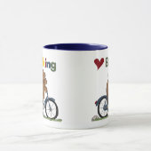 Blue Bicycle I Love Biking Tshirts and Gifts Mok (Midden)