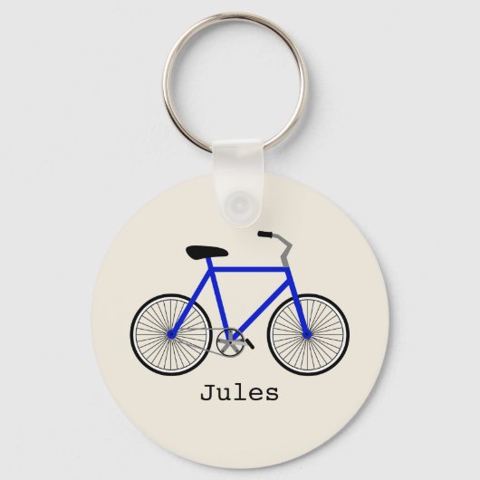 Blue Bicycle Sleutelhanger (Voorkant)
