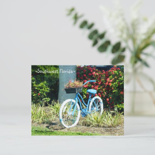Blue Bicycle Southwest Florida Briefkaart (Staand voorkant)