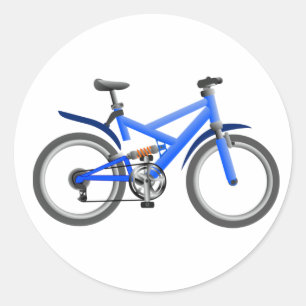 Blue Bicycle Stickers