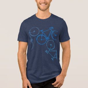 Blue Bicycles. fiets geïnspireerd Tri-Blend Shirt