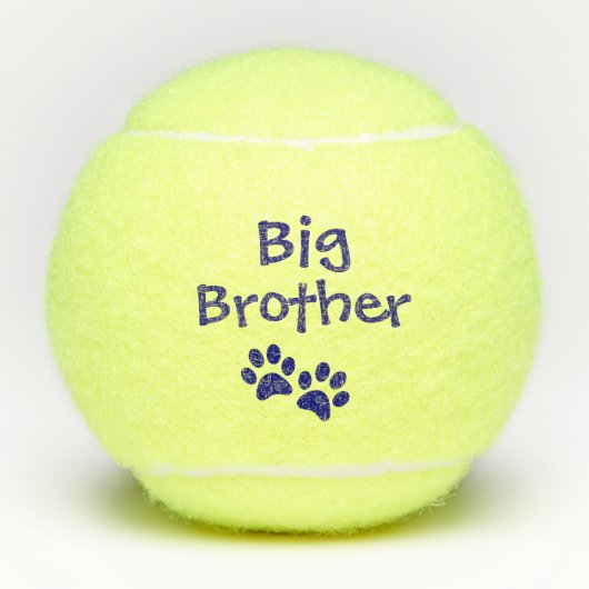 Blue Big Brother Pet Dog Cat Speelgoed Tennisballen (Voorkant)