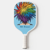 Blue Big Mouth Pickleball speler Paddle (Achterkant)