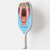 Blue Big Mouth Pickleball speler Paddle (Links)