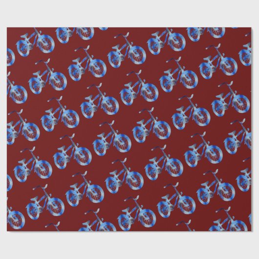 Blue Bike Cadeaupapier (Vlak)