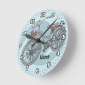 Blue Bike clock Ronde Klok (Hoek)