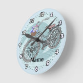 Blue Bike  Clock Ronde Klok (Hoek)
