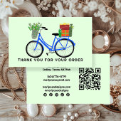 Blue Bike Gifts Klantenbestelling Dank u QR-code Visitekaartje