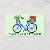 Blue Bike Gifts Klantenbestelling Dank u QR-code Visitekaartje (Voorkant)