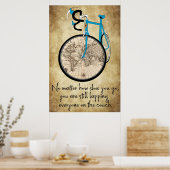 Blue Bike - Hoe traag je ook gaat poster (Keuken)