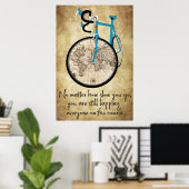 Blue Bike - Hoe traag je ook gaat poster (Thuiskantoor)