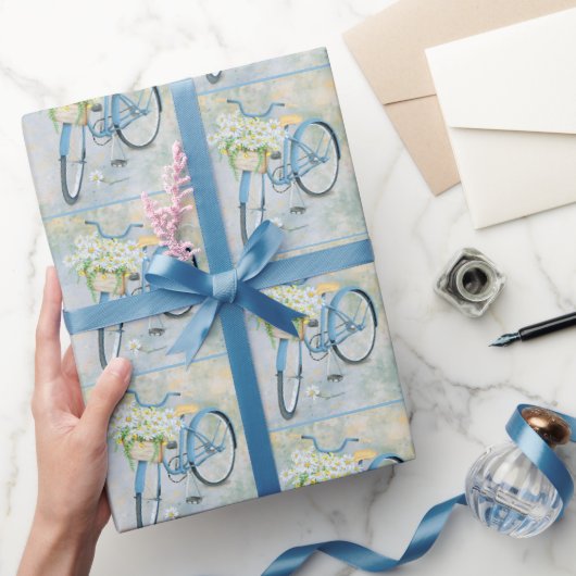 Blue Bike met Daisies Cadeaupapier (Geschenken)